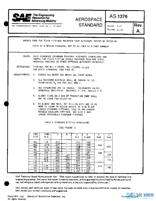 SAE AS1376A PDF SAE AS1376A PDF