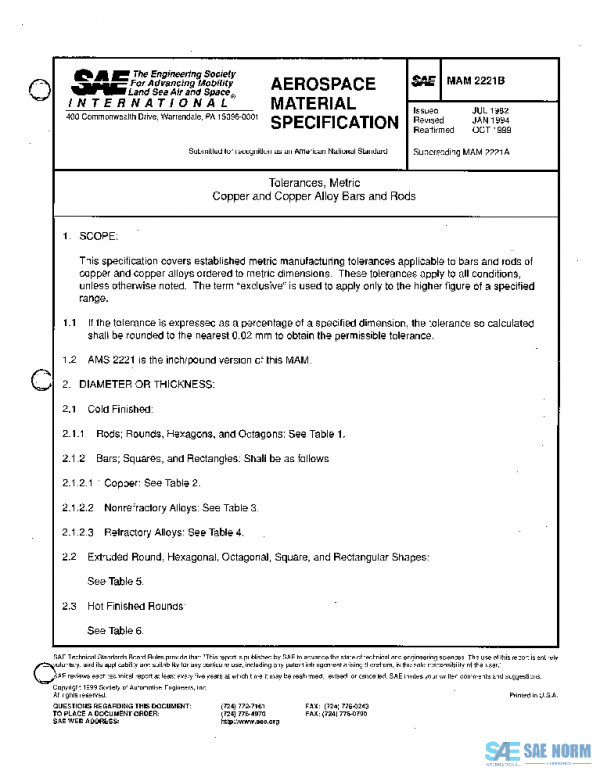 SAE MAM2221B PDF