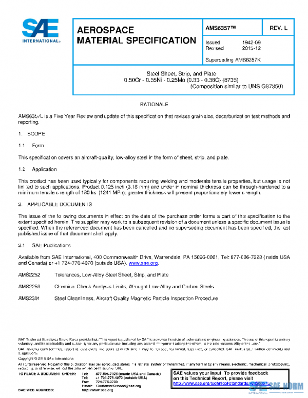 SAE AMS6357L PDF SAE AMS6357L PDF