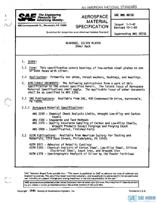 SAE AMS4815E PDF SAE AMS4815E PDF