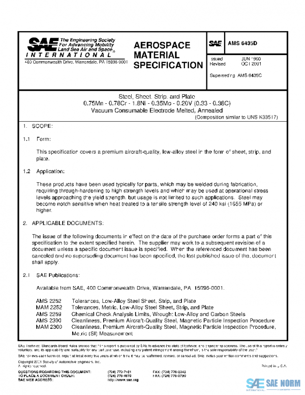 SAE AMS6435D PDF