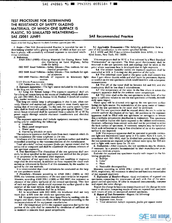 SAE J2081_199106 PDF SAE J2081_199106 PDF