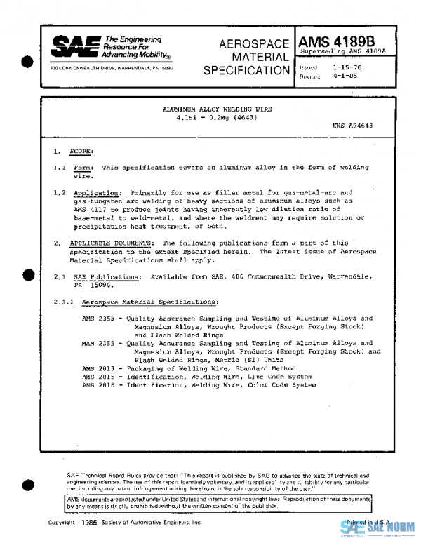 SAE AMS4189B PDF SAE AMS4189B PDF