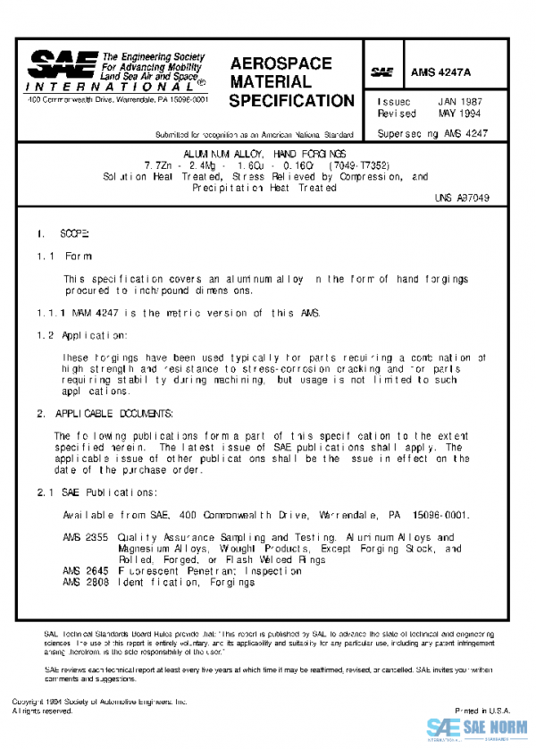 SAE AMS4247A PDF