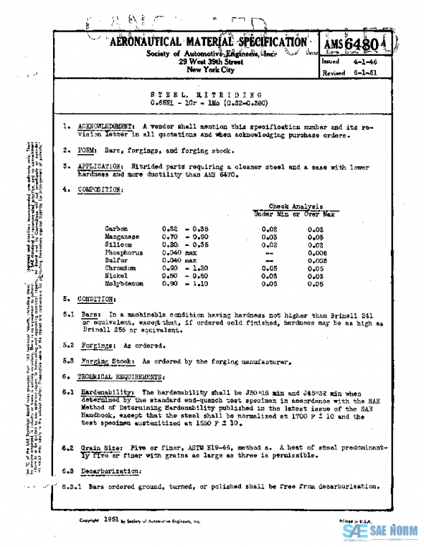 SAE AMS6480A PDF SAE AMS6480A PDF