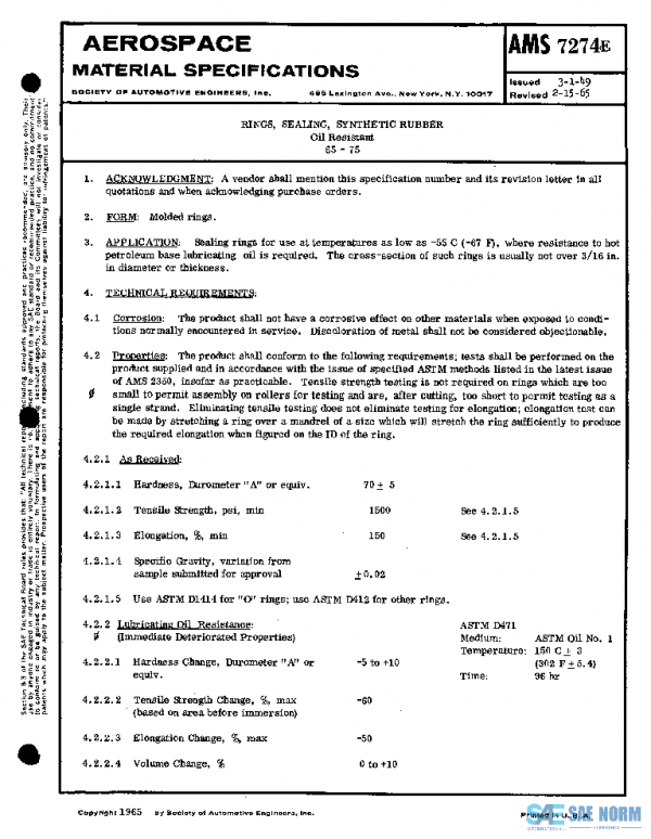 SAE AMS7274E PDF SAE AMS7274E PDF