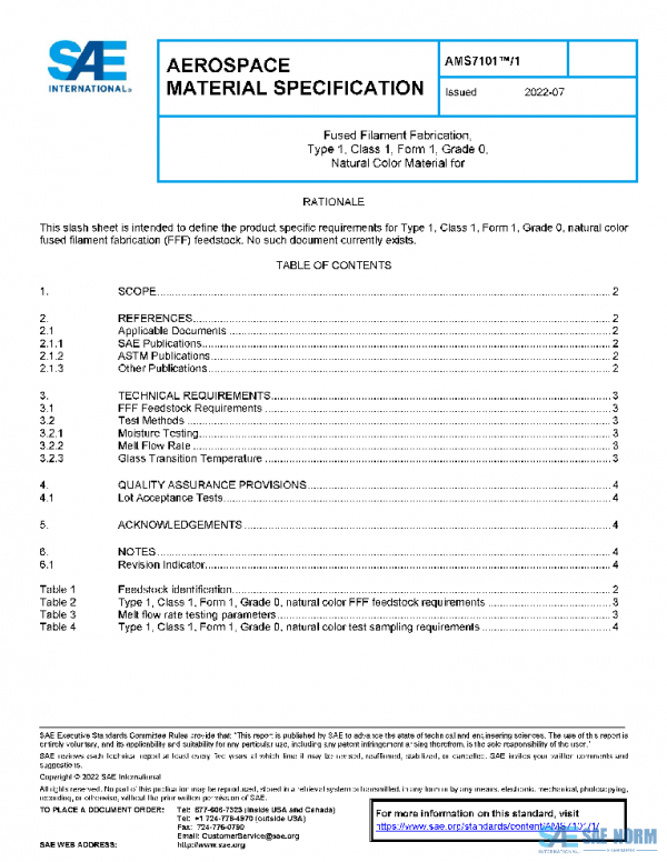SAE AMS7101/1 PDF SAE AMS7101/1 PDF