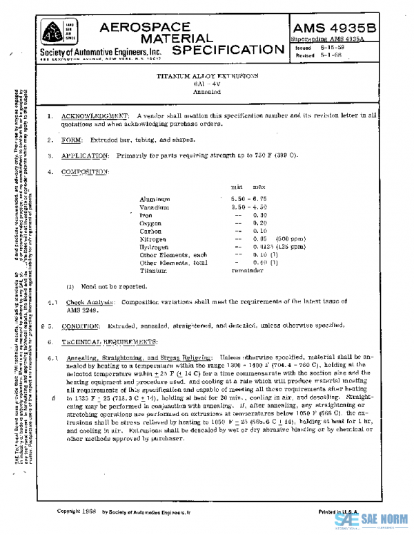SAE AMS4935B PDF SAE AMS4935B PDF
