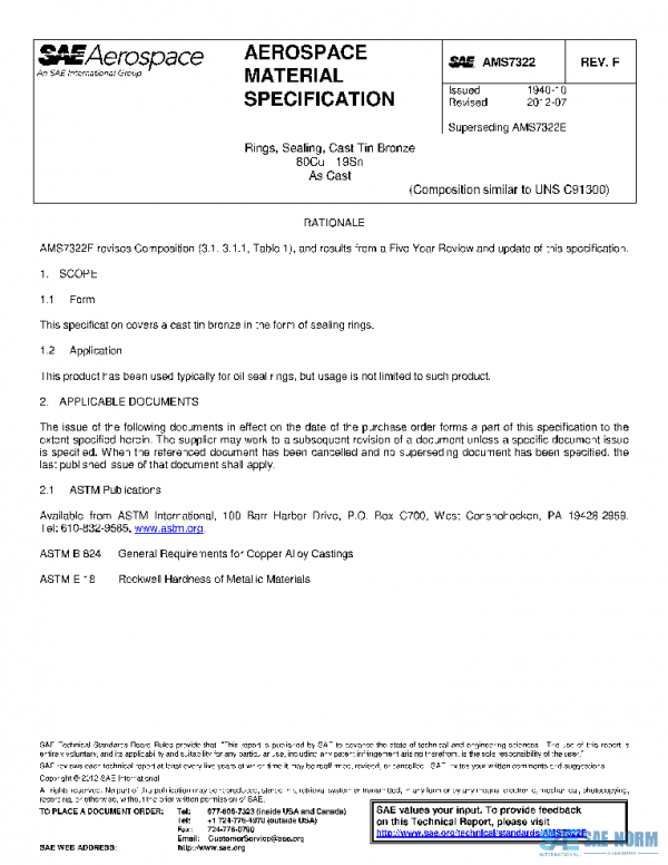 SAE AMS7322F PDF SAE AMS7322F PDF