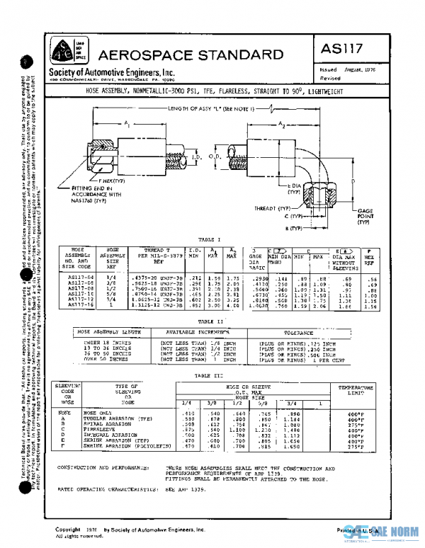 SAE AS117 PDF SAE AS117 PDF