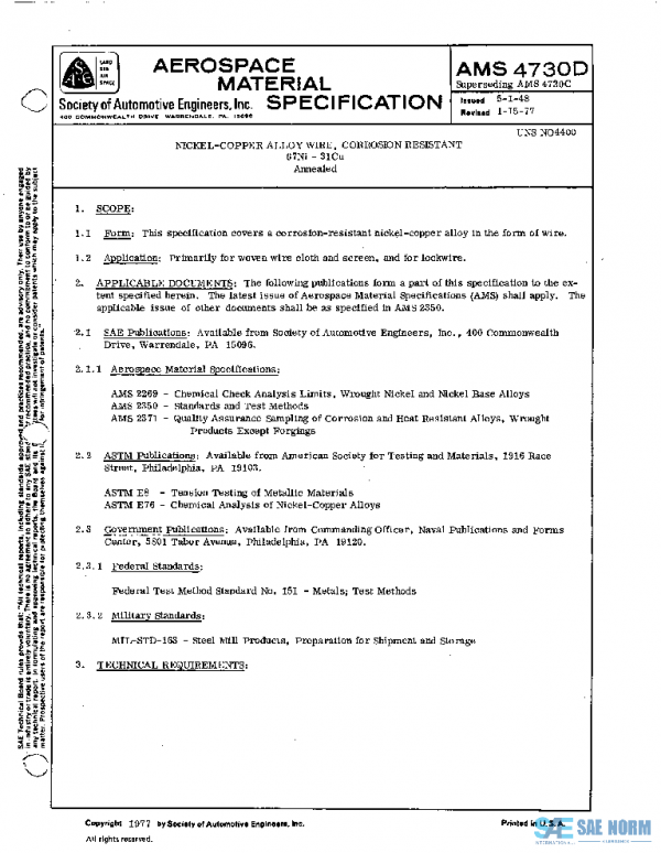 SAE AMS4730D PDF SAE AMS4730D PDF