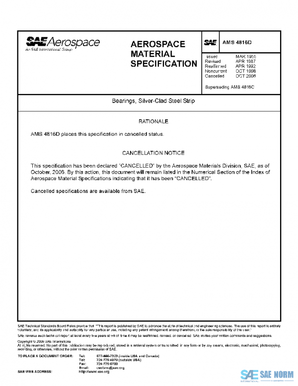 SAE AMS4816D PDF SAE AMS4816D PDF