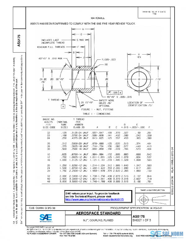SAE AS5175 PDF SAE AS5175 PDF