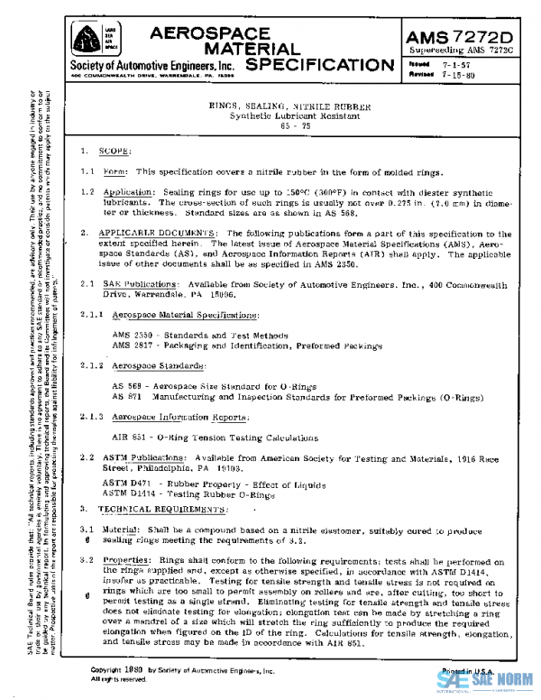 SAE AMS7272D PDF SAE AMS7272D PDF