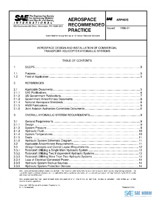 SAE ARP4925 PDF