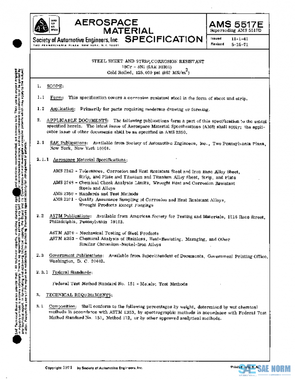 SAE AMS5517E PDF SAE AMS5517E PDF