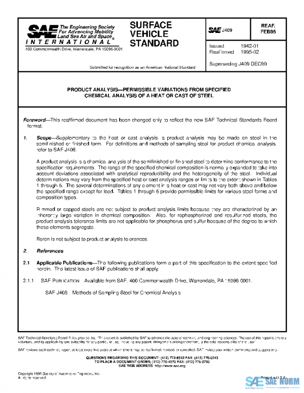 SAE J409_199502 PDF SAE J409_199502 PDF