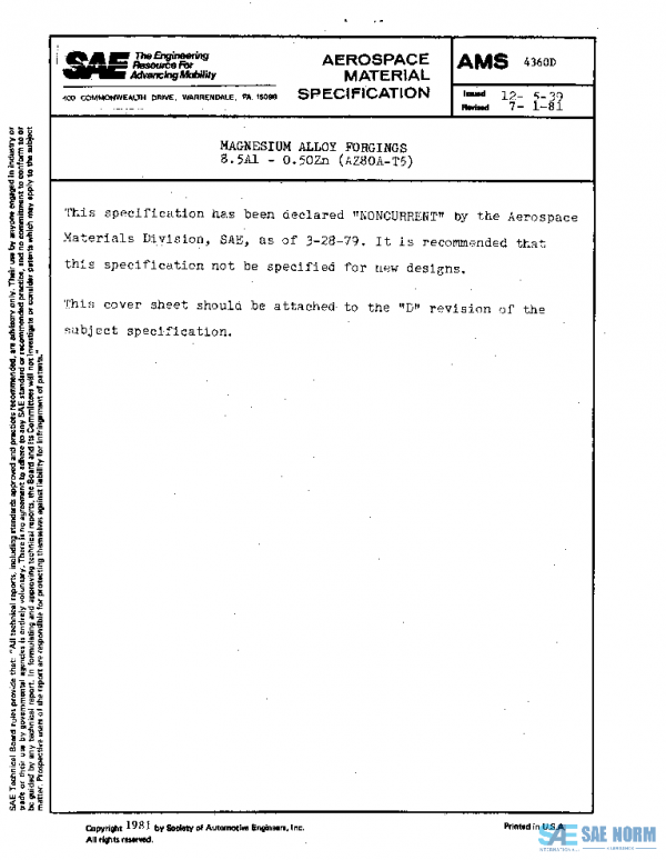 SAE AMS4360D PDF SAE AMS4360D PDF