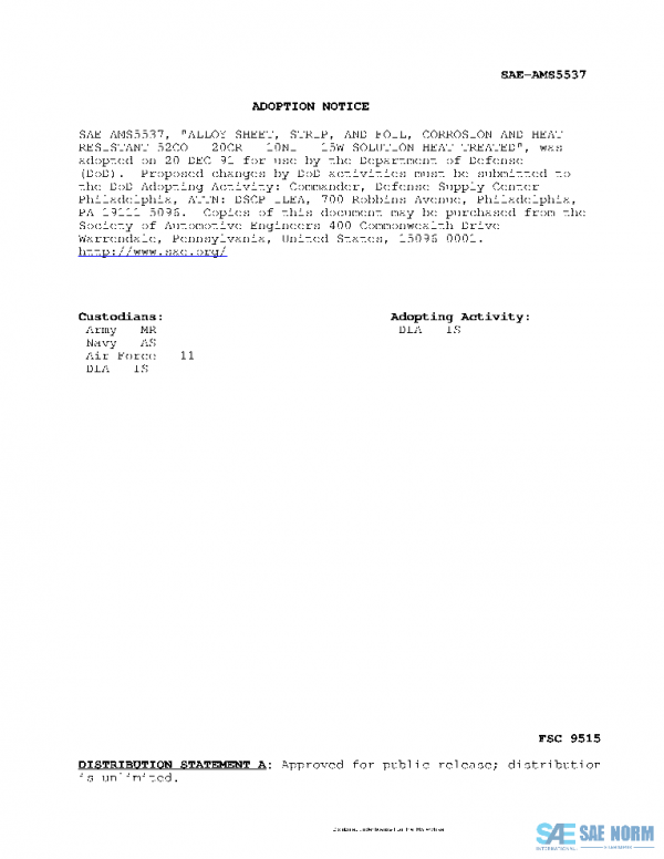 SAE AMS5537G PDF SAE AMS5537G PDF