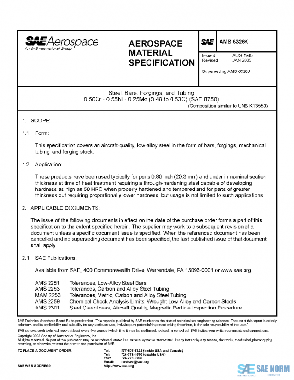 SAE AMS6328K PDF SAE AMS6328K PDF