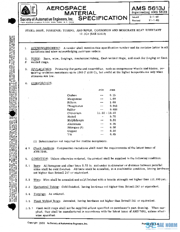 SAE AMS5613J PDF