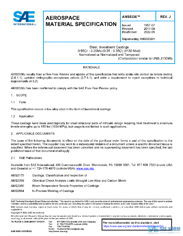 SAE AMS5336J PDF