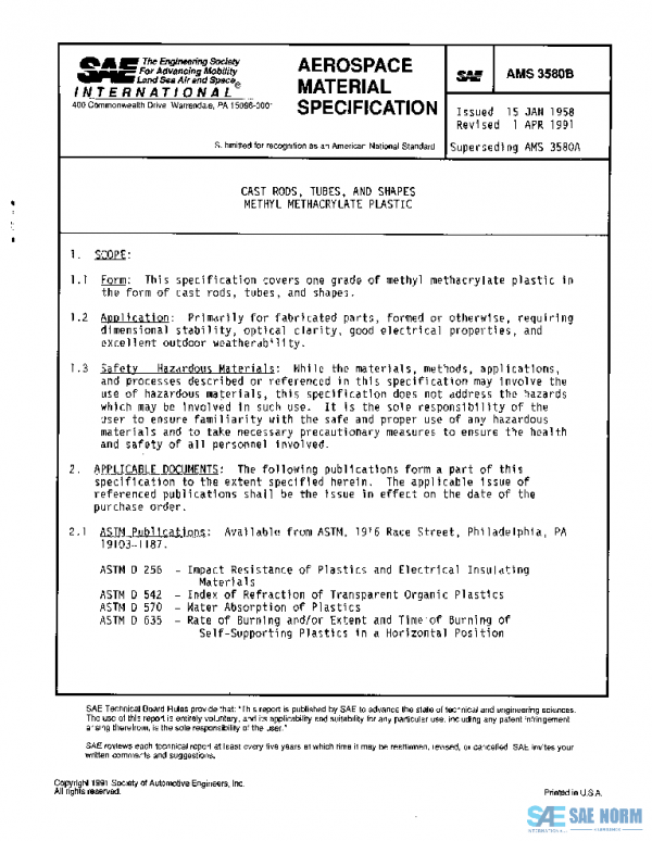 SAE AMS3580B PDF SAE AMS3580B PDF