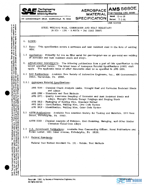 SAE AMS5680E PDF SAE AMS5680E PDF