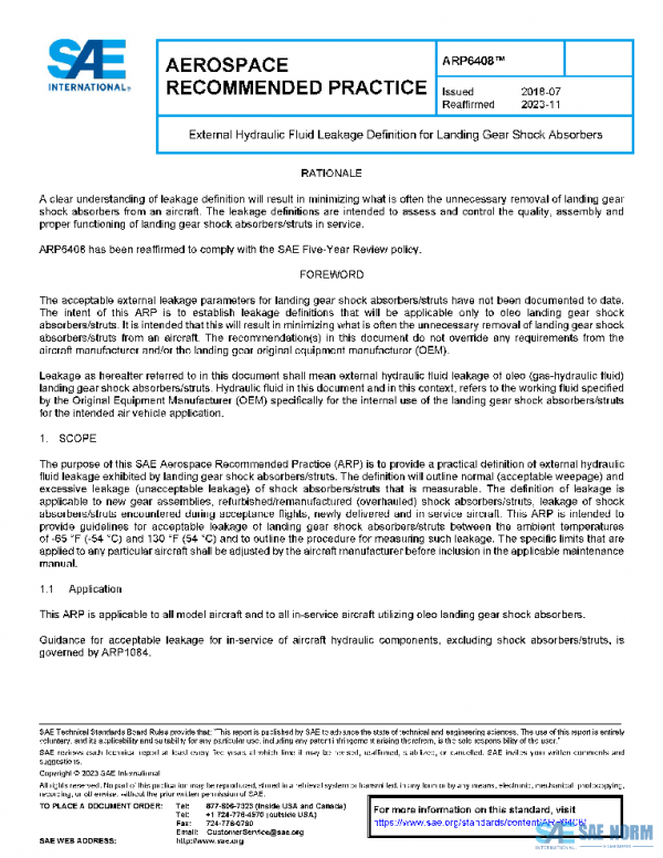 SAE ARP6408 PDF