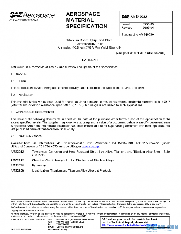 SAE AMS4902J PDF SAE AMS4902J PDF