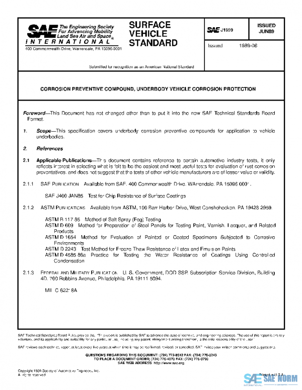 SAE J1959_198906 PDF SAE J1959_198906 PDF