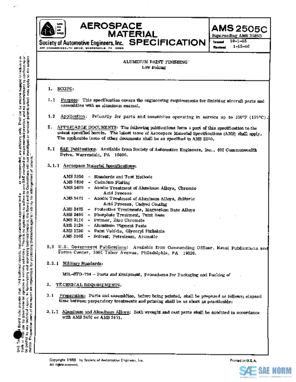 SAE AMS2505C PDF SAE AMS2505C PDF