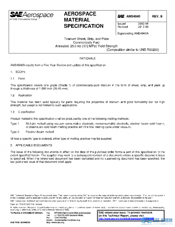 SAE AMS4940B PDF SAE AMS4940B PDF