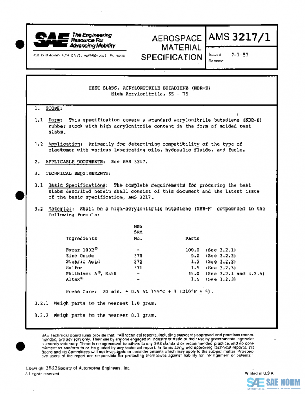SAE AMS3217/1 PDF