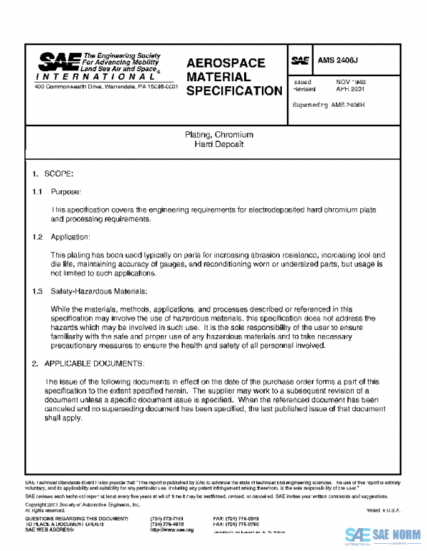 SAE AMS2406J PDF SAE AMS2406J PDF