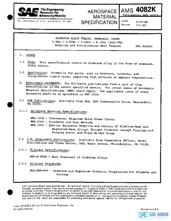 SAE AMS4082K PDF SAE AMS4082K PDF