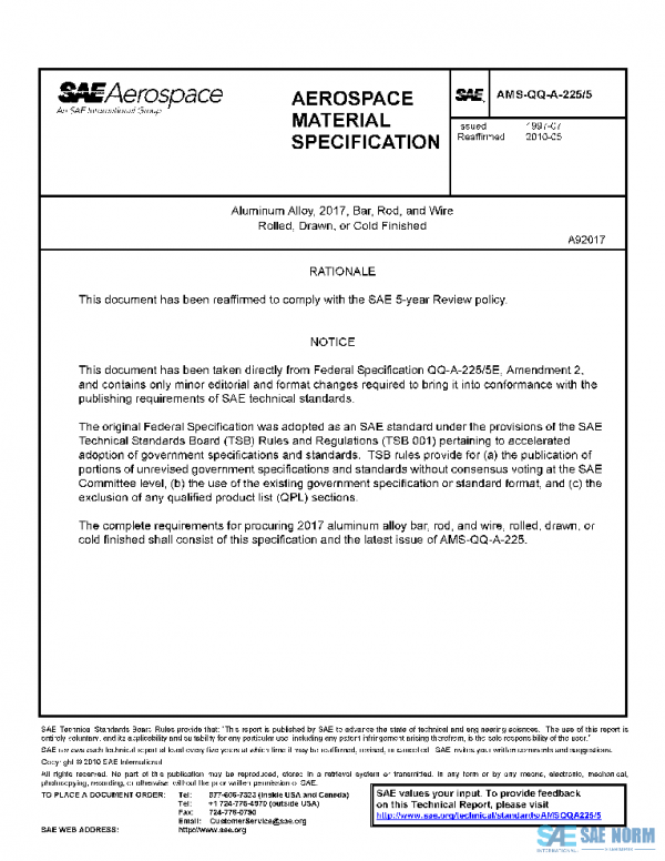 SAE AMSQQA225/5 PDF