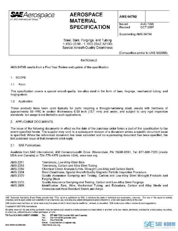 SAE AMS6479B PDF SAE AMS6479B PDF