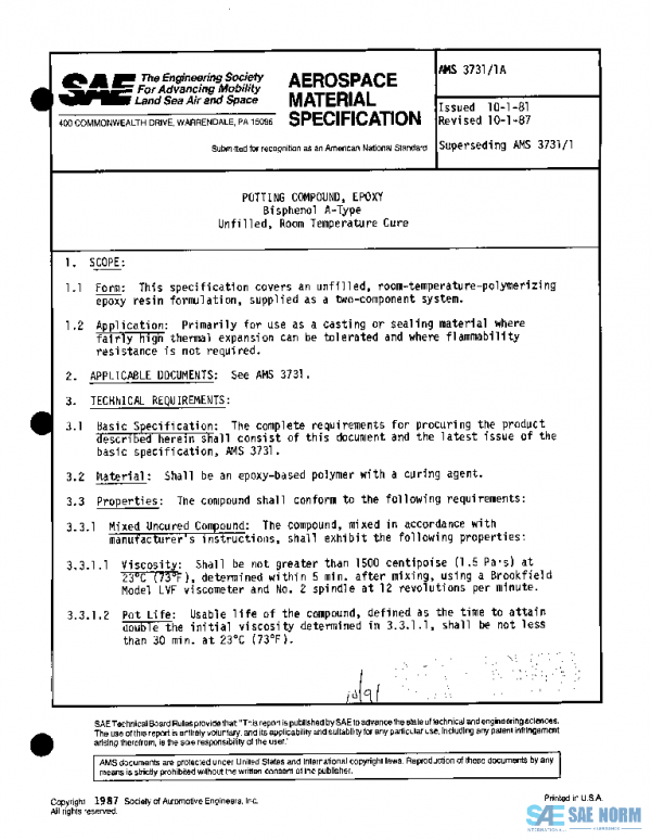 SAE AMS3731/1A PDF