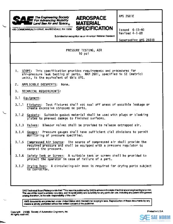 SAE AMS2601E PDF SAE AMS2601E PDF