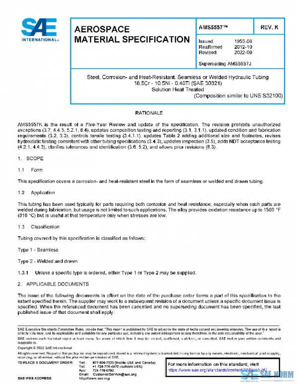 SAE AMS5557K PDF