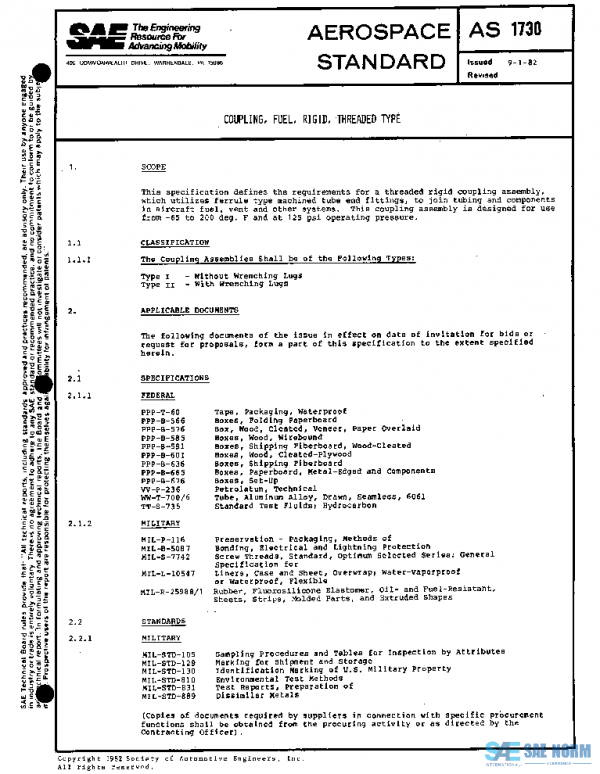 SAE AS1730 PDF