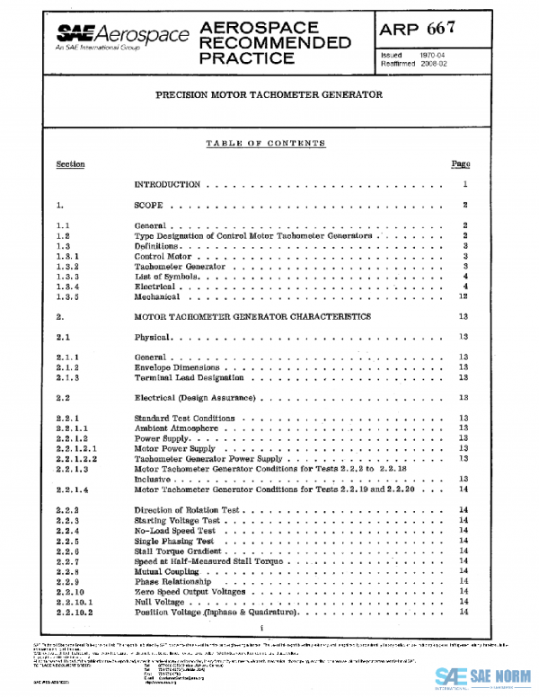 SAE ARP667 PDF