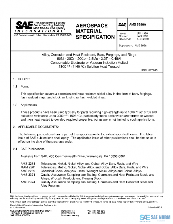 SAE AMS5886A PDF