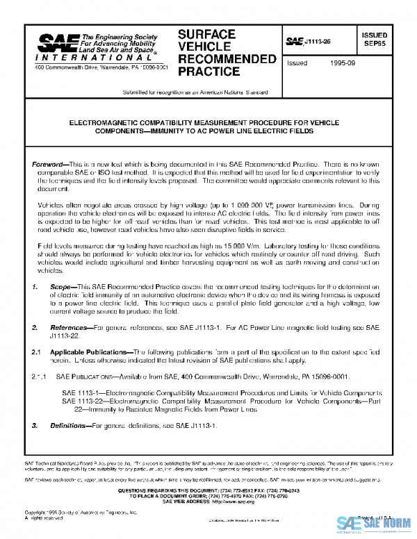 SAE J1113/26_199509 PDF