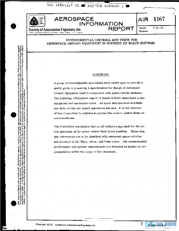 SAE AIR1167 PDF
