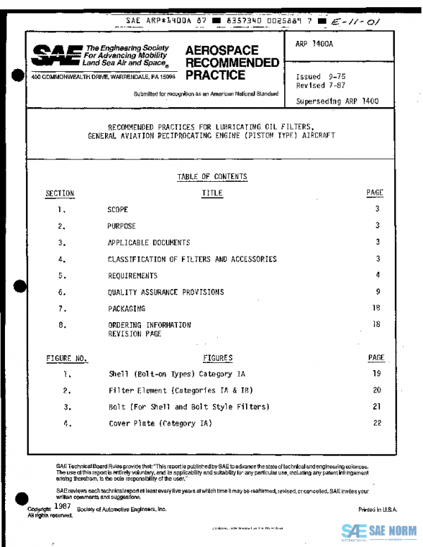 SAE ARP1400A PDF