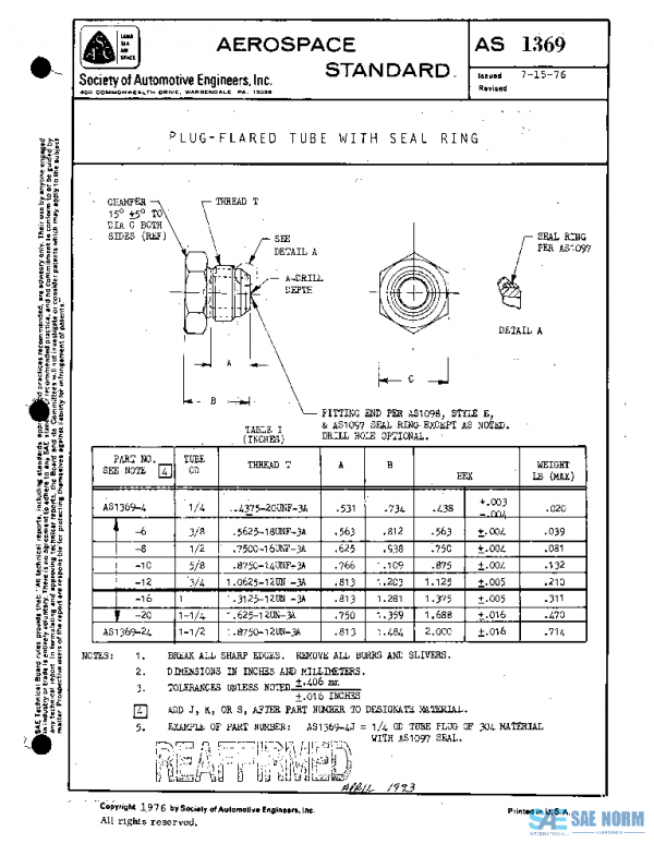 SAE AS1369 PDF