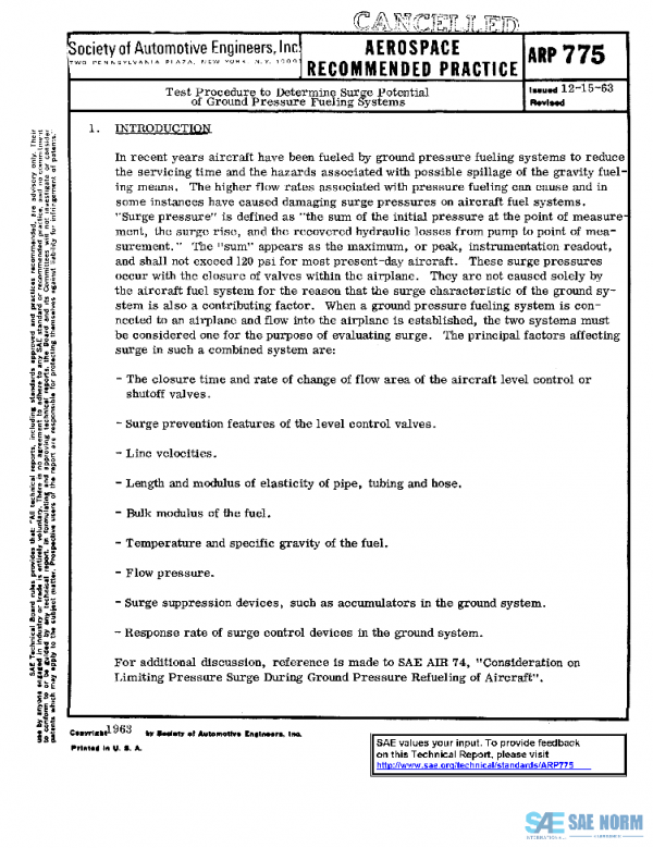 SAE ARP775 PDF