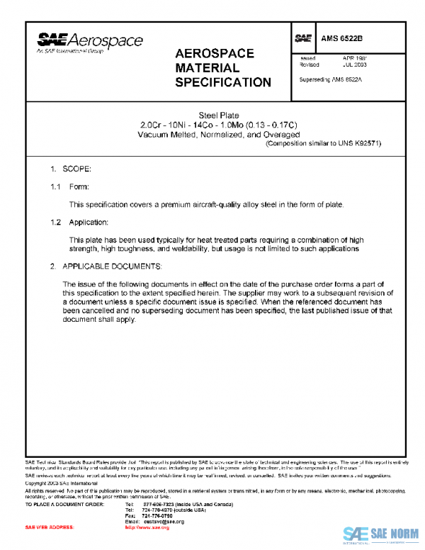 SAE AMS6522B PDF SAE AMS6522B PDF